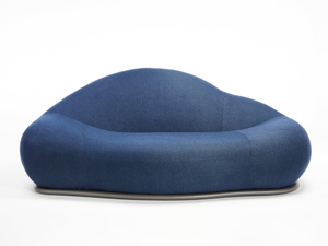 CLOUD - 2 seater curved fabric sofa _ grado design